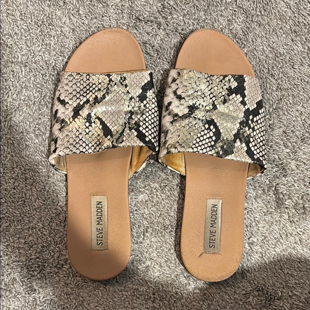Steve Madden Women's Snakeskin Slide Sandals